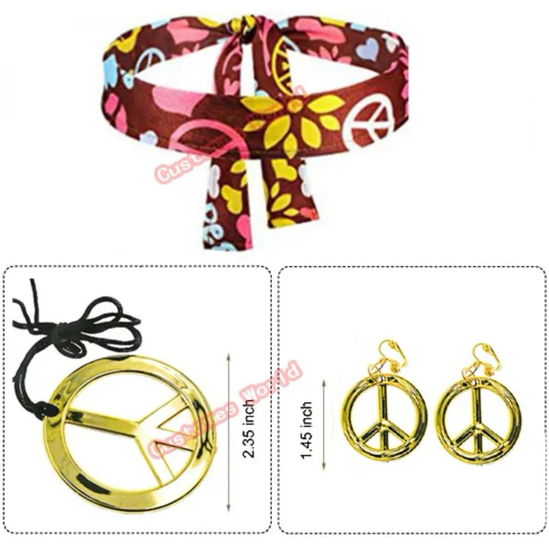 Peace Love – Costume de fête p - Women'S Accessories In The 60S avis et prix
